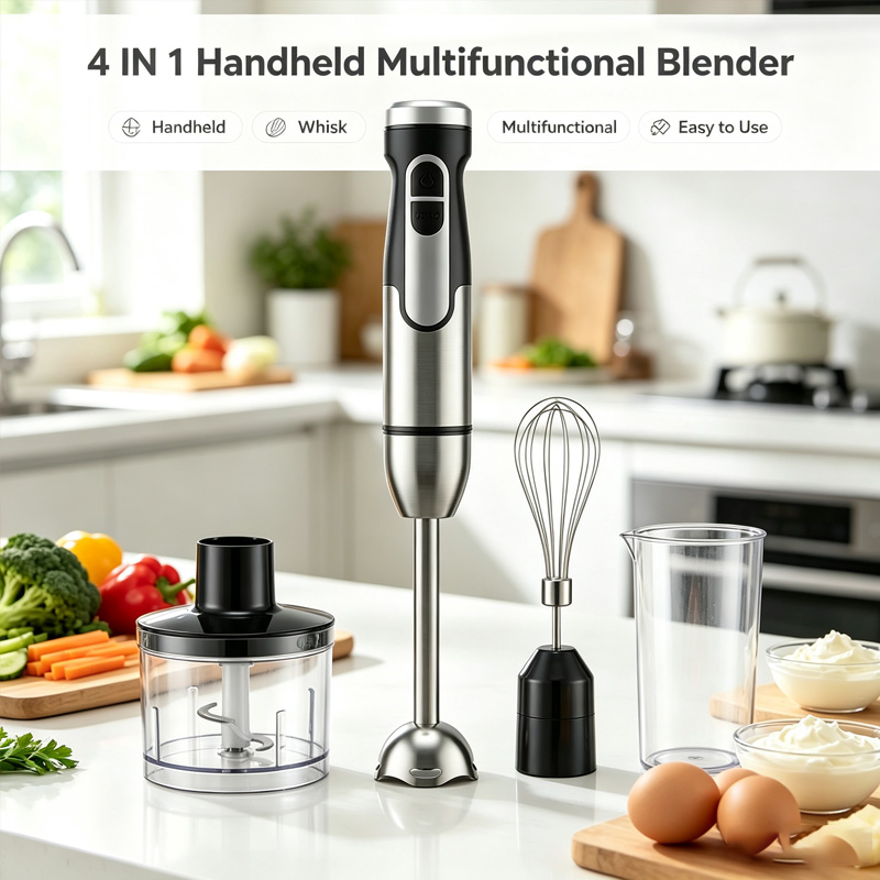 Home Fragrance No 4 - Set Blender Tangan 4-in-1 Baru, Blender