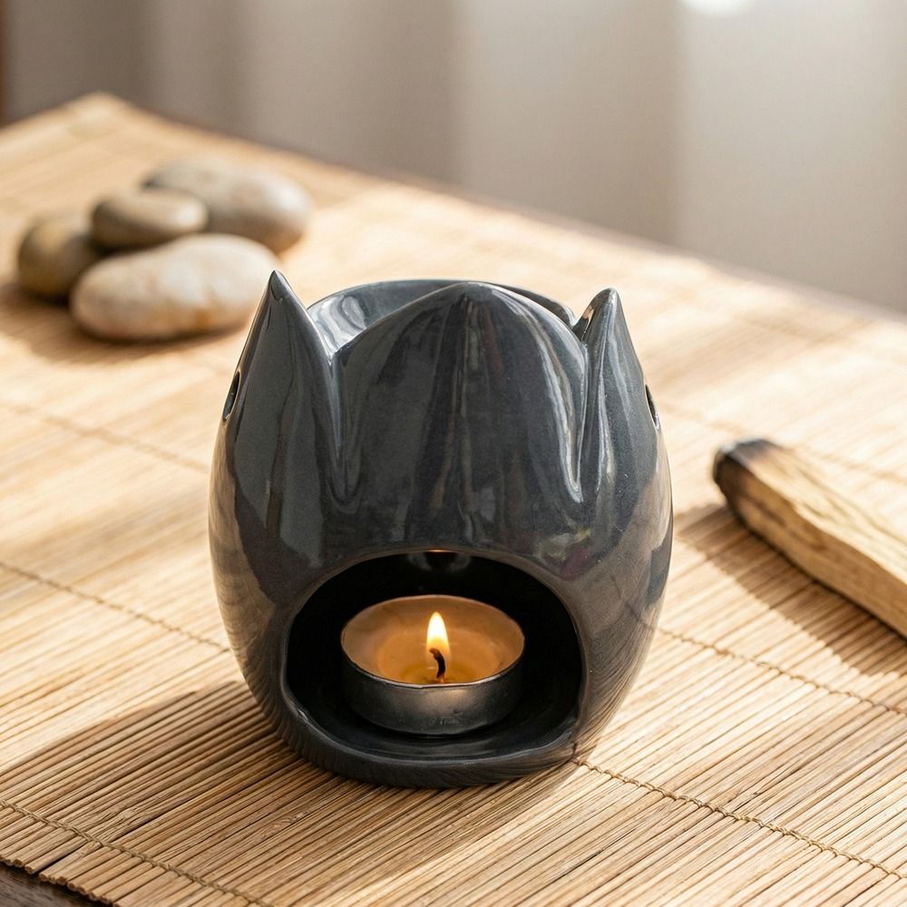 Pembakar Dupa Keramik Bentuk H - Wax Melt Burner ulasan dan harga